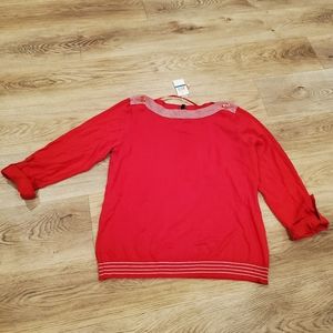 NWT Cable & Gauge XL Red Sweater